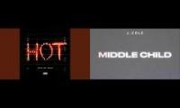 Middle child by j-cole and hot by gunna and Travis Scott