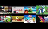 Mashed up Countryball Show Angry Birds Movie 2 Peep, Gummy Bear Jimmy two shoes Spongebob and SMG4