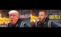 Donald Trump and PewDiePie raps Godzilla??
