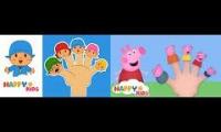 Pocoyo Finger Family vs Peppa Pig Finger Family