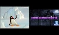 Request:Pingu Giant Snowball Chase Crash! Sparta Madhouse V3 Remix