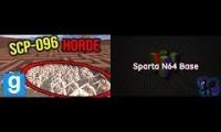 (END OF THE WORLD! REMIX) Shootabirdie And Friends Chasing SCP 096 HORDE Invisible Sparta N64 Mix