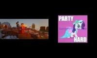 (END OF THE WORLD! REMIX) Lego Movie Old West Chase Sparta Party Hard Remix