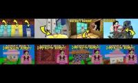 Thumbnail of All 4 Popularmmos Parcel Episodes And All 4 GamingWithjen Dimension Jumper Episodes played at once