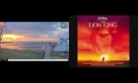 Lion King with Sunset