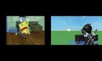 spongebob vs roblox sparta remix
