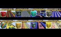 All Popularmmos Lucky Block Race Videos At The Same time Part 1