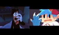 A Goofy Movie and Friday Night Funkin’ Max Goof And Boyfriend into a Goofy and Werewolf