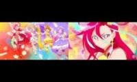 Tropical Rouge Precure Group Transformation Comparation