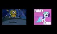 SpongeBob SquarePants Hall Monitor Chase Scene! Sparta Party Hard Remix