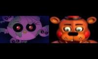 FNAS Vs FNAF But Their Jumpscares Are Swaped And Combined