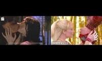 Spiderman kissing Mary Jane & Gwen Stacy 