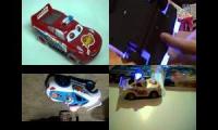 Lightning McQueen being a police car in 4 knockoff toys