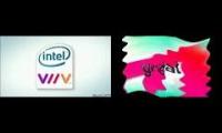 Intel logo history in Sad effect spilt version