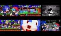 FNF - BF Vs Dorkly Mario, Dorkly Sonic, Suicide Mouse, & Classic Sonic - ERRAPE + Everyone