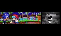 FNF - BF Vs Dorkly Mario, Dorkly Sonic, Suicide Mouse