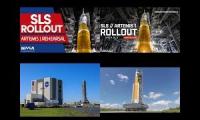 Live Rollout of NASA SLS moonrocket. watch multiple streams