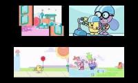 (Wow Wow Wubbzy Edition) The End Of The World Sparta Remix Quadparison 22