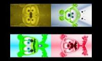 Gummy Bear Song HD (Four Mirror #2 Versions at Once)