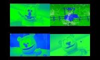 Gummy Bear Song HD (Four Green & Blue Versions at Once)