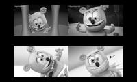 Gummy Bear Song HD (Four Black & White Normal Versions at Once)