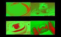 Gummy Bear Song HD (Four Green & Red Versions at Once)