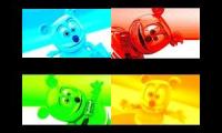 Gummy Bear Song HD (Four Blue Red Green & Yellow Neon Versions at Once)