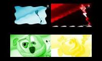 Gummy Bear Song HD (Four Blue Red Green & Yellow Wobbly Versions at Once)