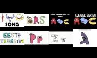 Alphabet lore alphabet A-H languages played same time 8 videos