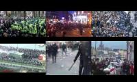 Street protests, all the same. UK, USA, Spain, Egypt, France.