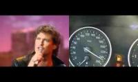 David Hasselhoff is looking for Freedom in Germany highway.