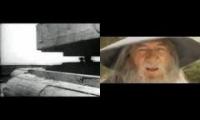 sick gandolf nazi mashup with wwII normandy footage