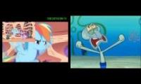 [Sparta clash] Round 5 Rainbow Dash vs Squidward