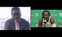 Gerald Wallace Didgeridoo voice and a real one. NO DIFFERENCE