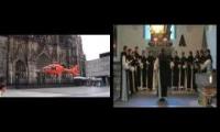 A Rescuc Helicopter in the Cathedral. omGod!