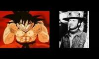 Chargin' up! with Goku in a spaghetti westerm