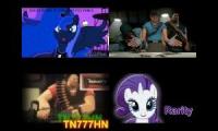 sparta Phantom remix quadparison (team fortress 2 vs my little pony)