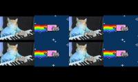 nyan cat vs keyboard cat space form