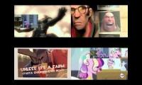 sparta remix quadparison ( team fortress 2 vs my little pony)