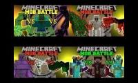 Minecraft Mob Battle - 3 Way Battles Quadparison