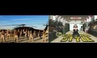 PSY vs US Navy & Marines - GANGNAM STYLE