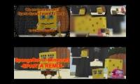 Spongebob Minercraft Quadparison