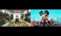 gangnam style vs minecraft style