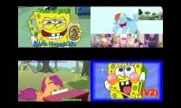 SpongeBob vs My Little Pony Sparta Nemesis Quadparison 1 By TehGermanSpartan