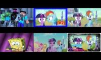 SBSP vs MLP vs Minecraft Sparta Sixparison