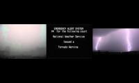 Spooky scary rain and sirens