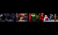 One Network TVs FNAF Sparta Extended V2 Remix Quadparison