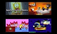 spongebob my talking tom the powerpuff girls and klasky csupo sparta remix