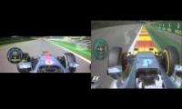 Lewis Hamilton 2015 VS Jenson Button 2012 pole lap comparisons- SPA