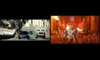 transformers highway scene rammstein feuer frei